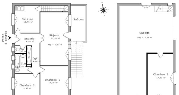 Location Maison 4 pièces 90.08 m² - Saint-andré-de-corcy 01390