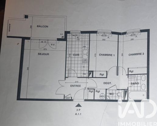 Appartement à vendre 3 pièces 64,5 m² Maisons-Alfort