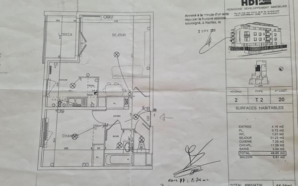 Appartement à vendre    2 pièces • 55 m2 Nantes