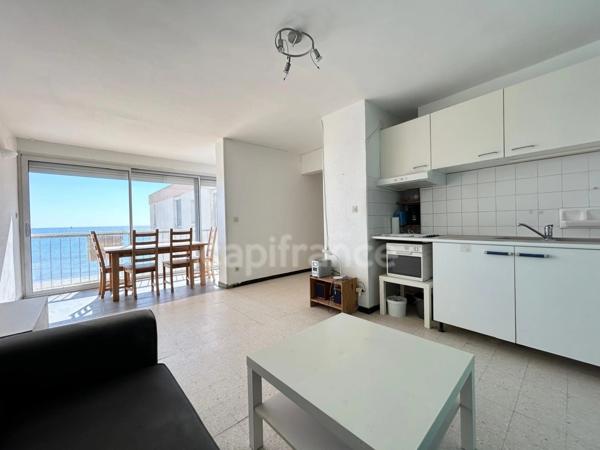 Appartement à vendre 2 pièces PALAVAS LES FLOTS (34) PREMIÈRE LIGNE – T2 TRAVERSANT – VUE MER EXCEPTIONNELLE – ACCÈS DIRECT PLAGE