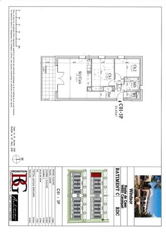 A LOUER F3 AVEC TERRASSE CARPIQUET RESIDENCE RECENTE, Carpiquet 14650