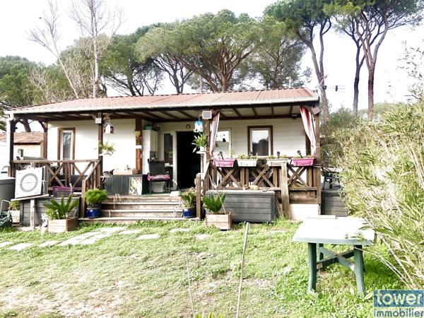 Chalet dans parc de loisirs ouvert à l'année