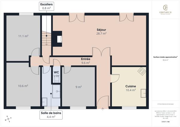 Maison à vendre  5 pièces - 92 m2 LUISANT - 28
