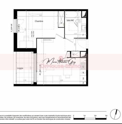 Appartement à vendre 2 pièces de 44 m²