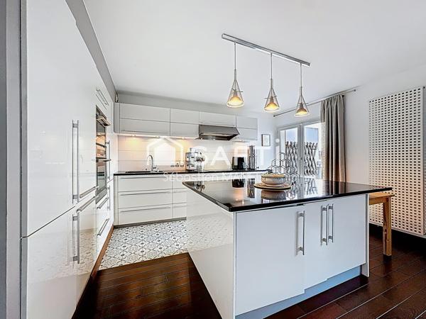 Attique lumineux, terrasse, vue Salève