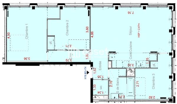 Location Appartement 4 pièces 89.5 m² - Paris 75018