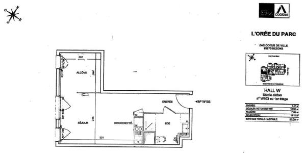 Appartement BEZONS- Appartement T1 - 35.20 m²