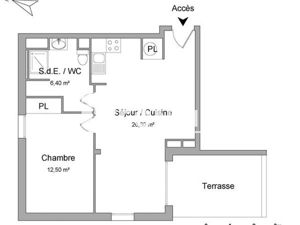 Location Appartement 2 pièces 45.2 m² - RIVES D'O BAT A302 Perpignan 66000