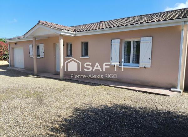 Maison plain-pied 91m², terrain 2501m²