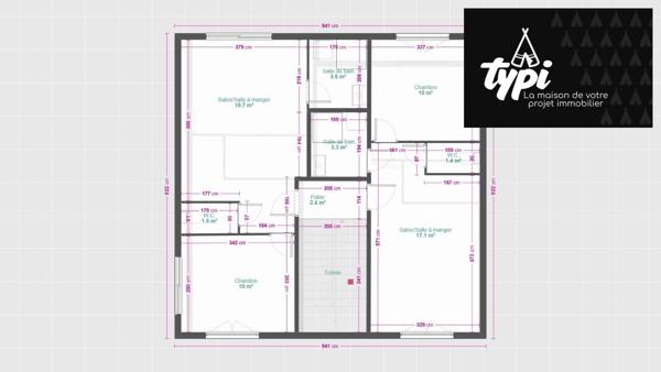 Appartement 2 pièces de 31 m² à Hennebont