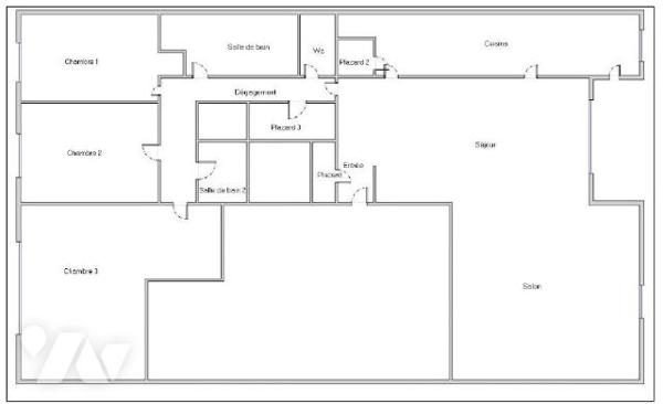 Appartement T5 avec balcon - 3 chambres - cave