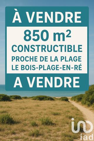 Terrain à vendre 850 m² Le Bois-Plage-en-Ré