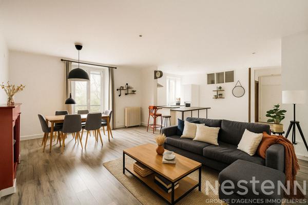 Appartement de 98m², 3 chambres, et sans travaux, Hennebont hypercentre.