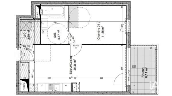 Appartement à vendre 2 pièces 45 m² Saint-Priest