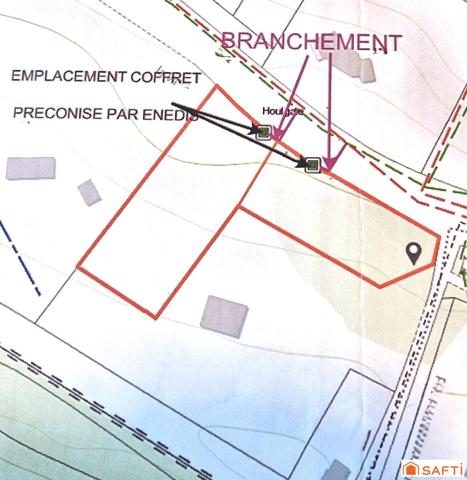 Terrain constructible de 1138m2 à 5 minutes (2kms) de la plage