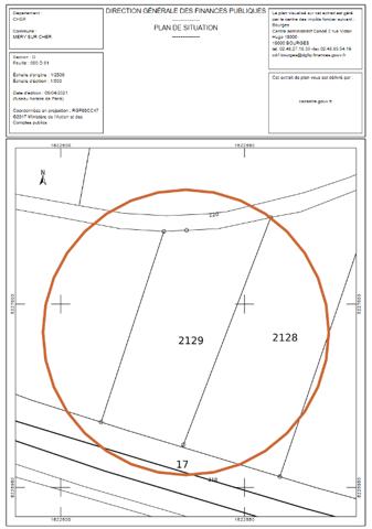 Terrain Mery Sur Cher 3222 m2
