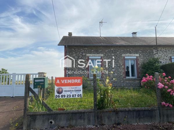 Maison de 45 m2, combles à aménager et terrain clos