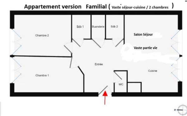 Appartement 62 m2  4 pièces LYON 7EME ARRONDISSEMENT (69)