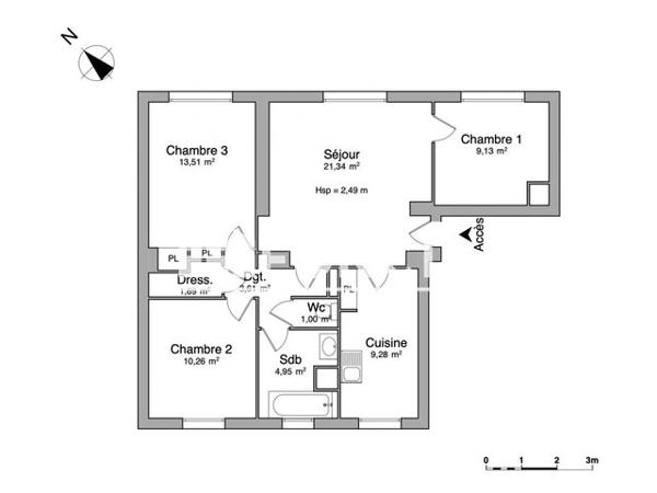 Location Appartement 4 pièces 74.8 m² - 18 SQUARE DU PONT SEVRES Boulogne Billacourt 92100