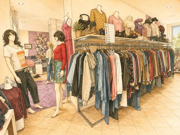 Fonds de commerce prêt à porter d'occasion, accessoires