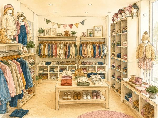 Fonds de commerce prêt à porter d'occasion, accessoires