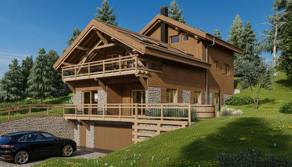 Chalet de luxe neuf 6 pièces de 280m² sur un terrain de 774m²