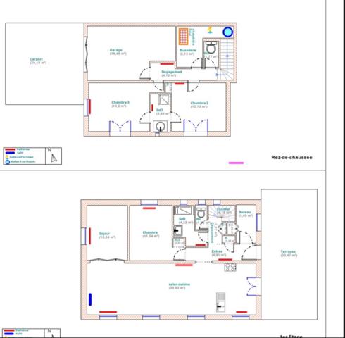 Maison 4/3 chs avec Garage et piscine au calme