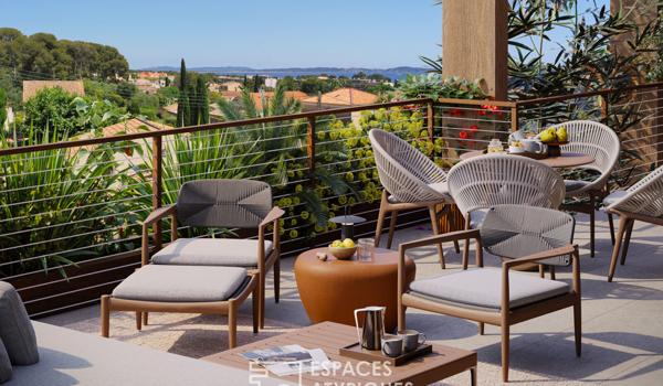 Appartement atypique avec terrasse, vue mer et commerces à pied