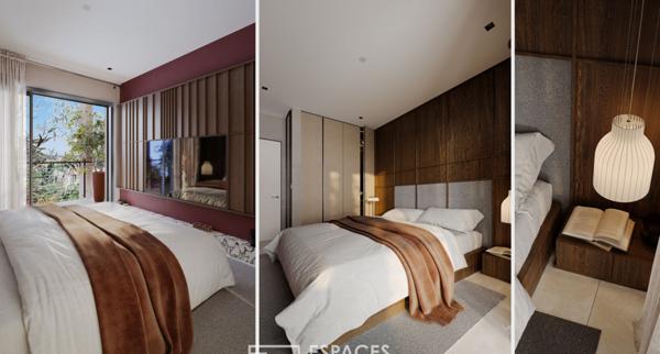 Appartement atypique avec terrasse, vue mer et commerces à pied