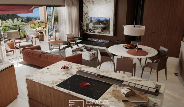 Appartement atypique avec terrasse, vue mer et commerces à pied