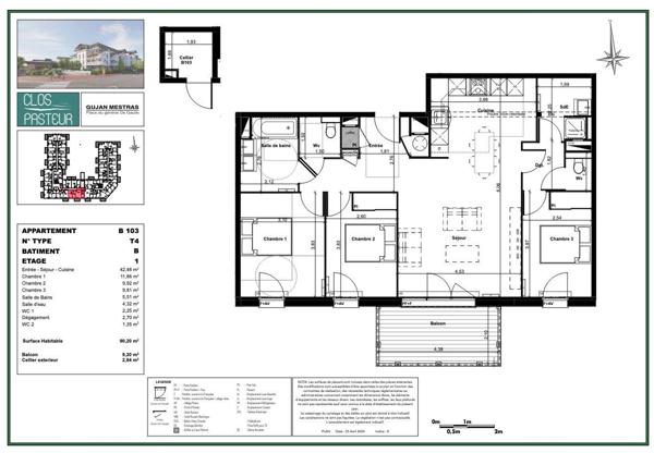 Appartement à vendre 4 pièces 90 m² Gujan-Mestras