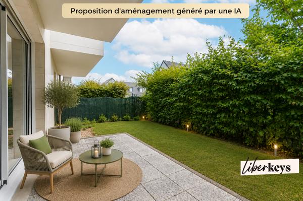 T2 avec jardin, terrasse, parking