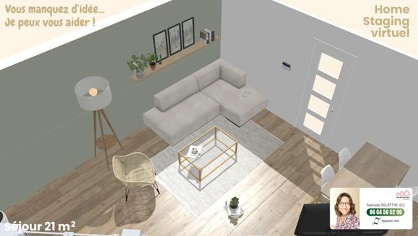 Appartement T3, lumineux avec balcon, en centre-ville