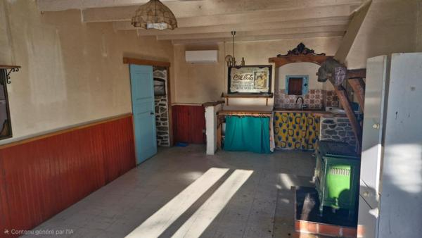 Maison individuelle sur terrain pentu de 1 hectare