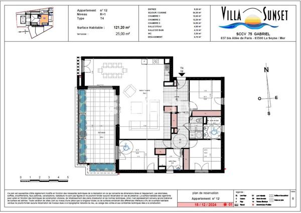 Appartement 4 pièces - 121 m² Bien prestige