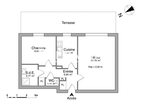 Location Appartement 2 pièces 51.41 m² - 36-38 RUE DES SAPINS Rouen 76000