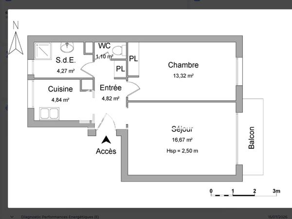 Location Appartement 2 pièces 45.4 m² - 18-20-22 RUE MERIDIENNE Rouen 76100