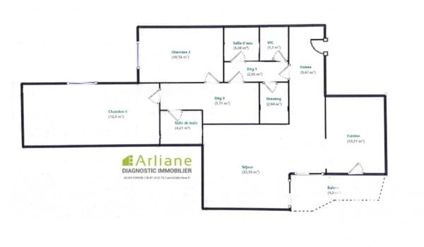 Appartement à vendre 4 pièces 96 m² Courbevoie