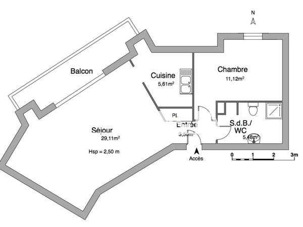 Location Appartement 2 pièces 54.82 m² - 14 BOULEVARD FOCH Selestat 67600