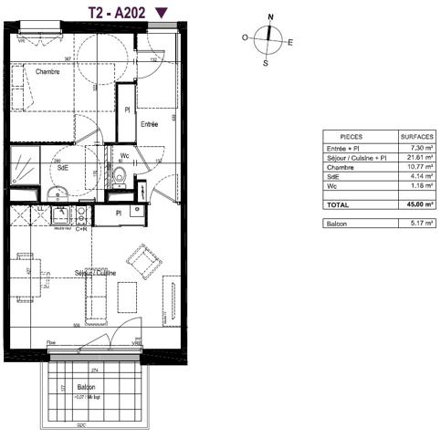 Location_T2_ANGERS_Séquence 1_A202, Angers 49000