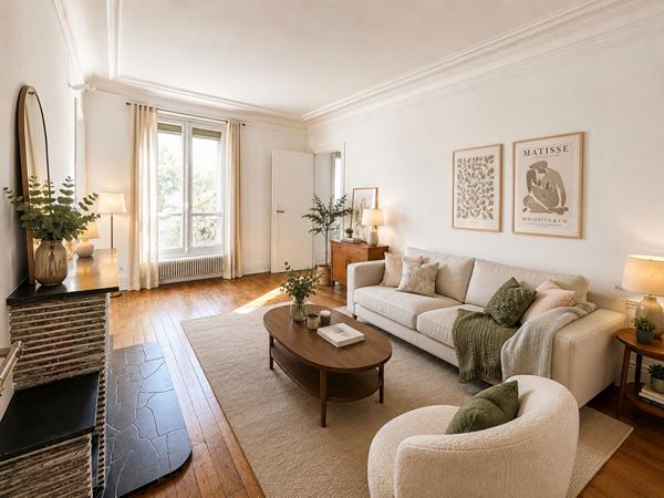 Paris 18e : 3P, 65 m² , Charme ancien, Lumineux