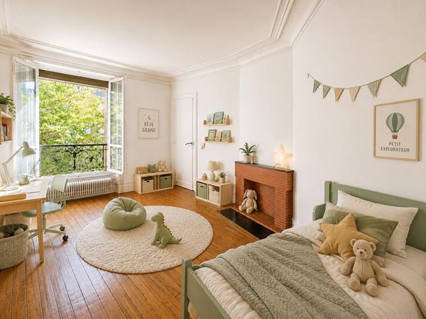 Paris 18e : 3P, 65 m² , Charme ancien, Lumineux