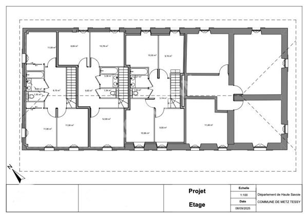 À vendre duplex en rdj, plateau brut viabilisé dans une ferme à Metz-Tessy