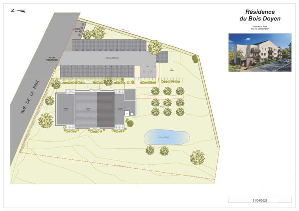 Appartement F3 à vendre  3 pièces - 56,57 m2 MONTCHANIN - 71