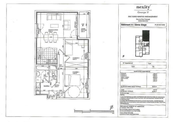 Appartement 3 pièces                                        - 44000 Nantes Réf : 10513