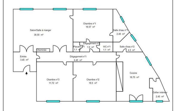 Appartement à vendre    4 pièces • 124,53 m2 Mende