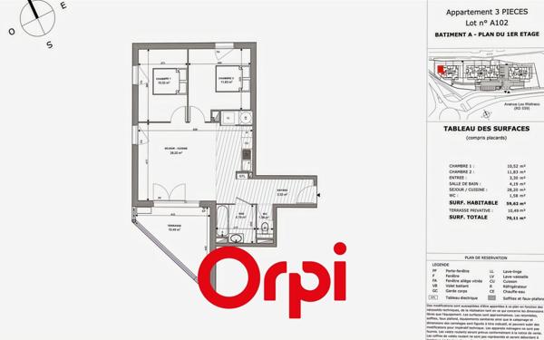 Appartement à vendre    3 pièces • 59,62 m2 Bormes-les-Mimosas