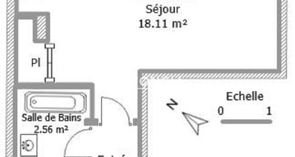 Location Studio 23.67 m² - Carcassonne 11000