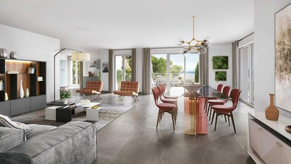 Le Cannet, Penthouse 4 pièces Grand Standing avec Vue Baie de Cannes