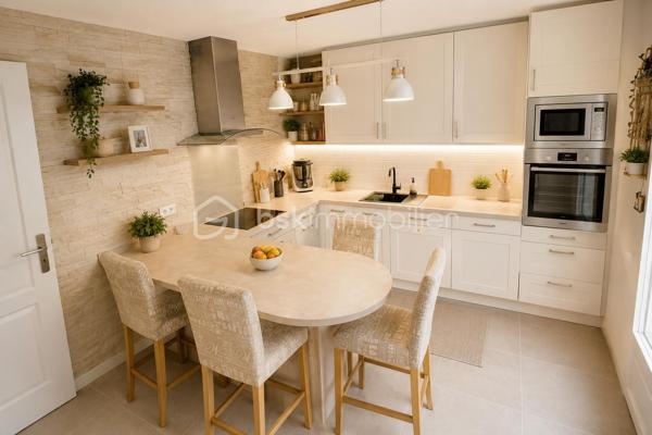 Maison mitoyenne de 102m² située sur Longueau composée au RDC d'un hall d’entrée, une chambre de plain pied avec douche. WC, grand séjour avec cheminée, cuisine ouverte entièrement équipée, véranda, terrasse, jardin, et une place de parking privative. 

À l’étage, trois chambres, une douche, WC, une pièce pouvant servir dressing ou de bureau ainsi qu'une cave.

Dalle béton à l'étage, tout à l'égout, commerces de proximité (boulangerie, magasins, écoles, pharmacie...) 
Transport en commun accessible à 2 minutes, proche de la gare de Longueau permettant de relier Paris en 1h00. 

Secteur très calme. 

Taxe foncière : 1802€